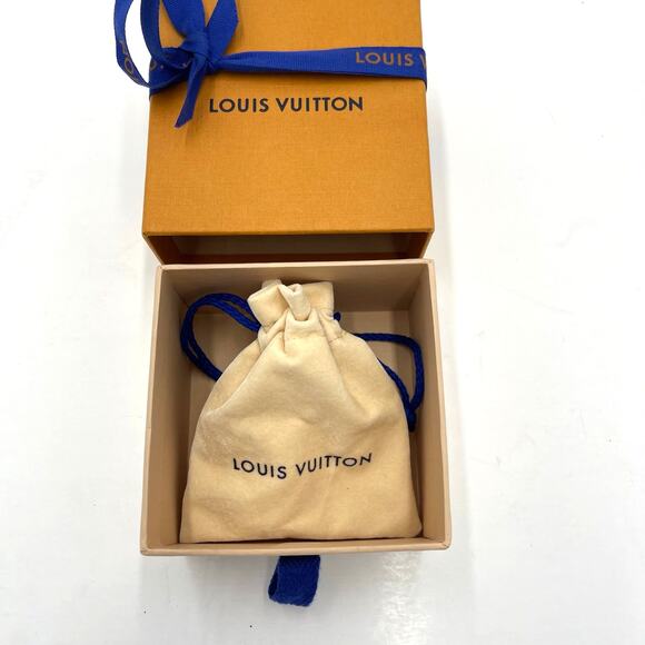 Louis Vuitton Orange Slide Jewelry Gift Box with Pouch And Ribbon 4"x4"x2" - Picture 3 of 5